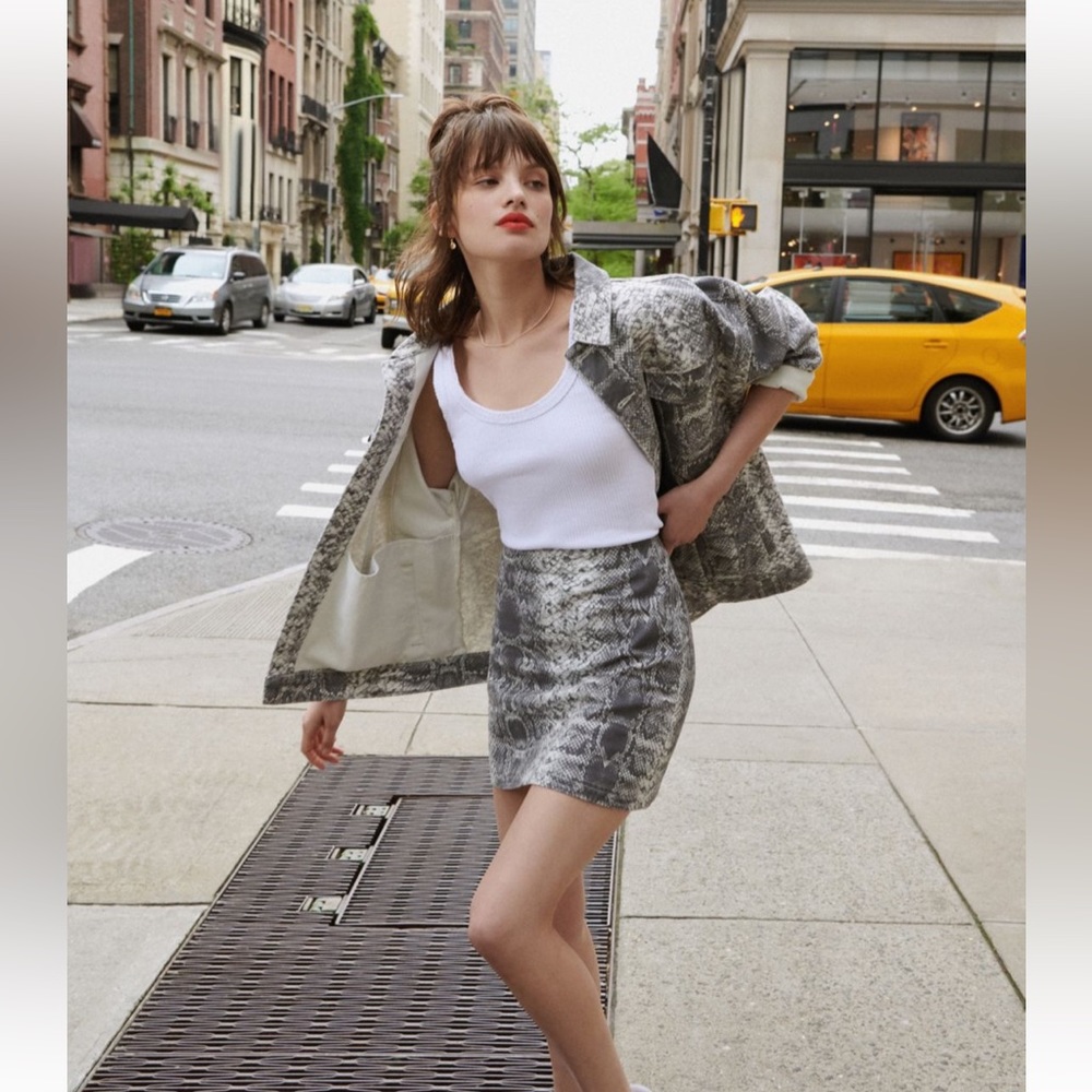 URBAN OUTFITTERS BDG Snakeskin Print Skirt